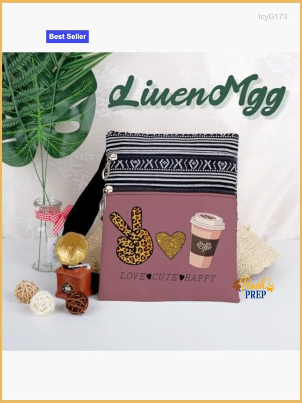 Small Crossbody Bag with Adjustable Strap Zipper Closure Pouch - Picture 3 of 7